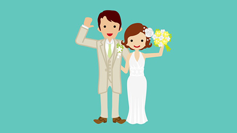 オープニングムービー素材：夫婦のアニメーション
